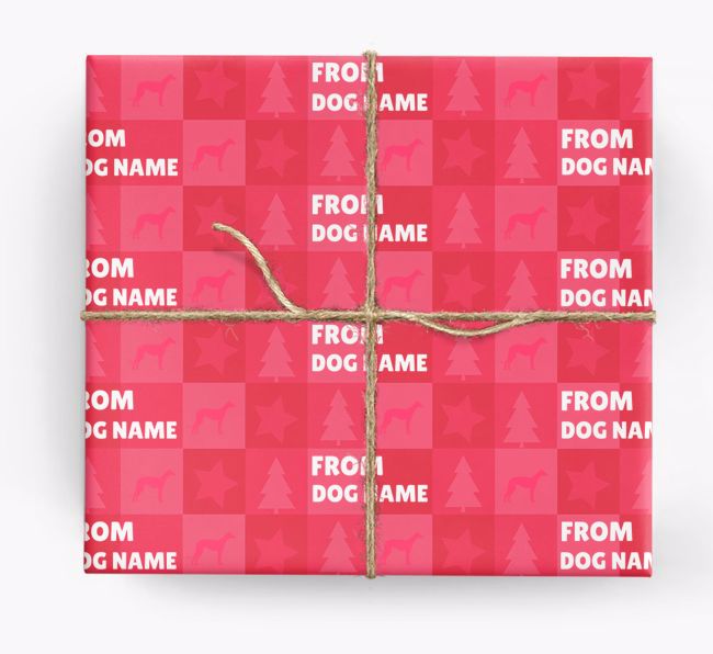 Personalized Square Tile Christmas Wrapping Paper from your {breedFullName}